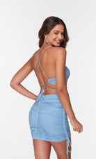 UNK-4571. Short, Square Neckline, Straight image 1