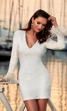 UNK-70027. Short, V-neck, Straight, Closed Back image 0