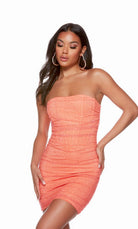 UNK-4738. Short, Strapless, Straight, Closed Back image 0