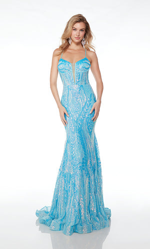 UNK-61656. Long, Plunging Neckline, Mermaid image 0