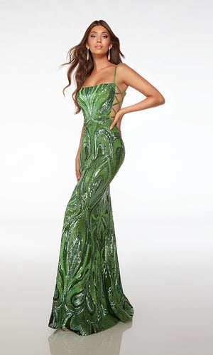 UNK-61563. Long, Square Neckline, Fit N Flare image 4