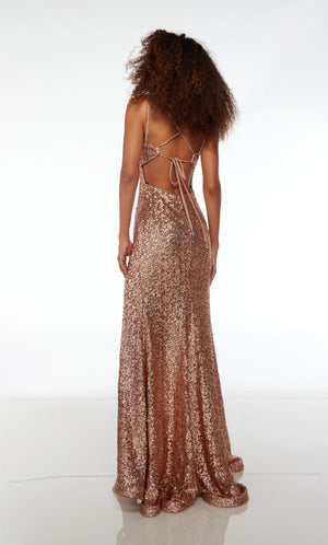 UNK-61681. Long, Scooped Neckline, Straight image 1