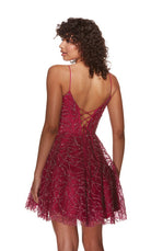 UNK-3771. Short, Plunging Neckline, A-line image 4