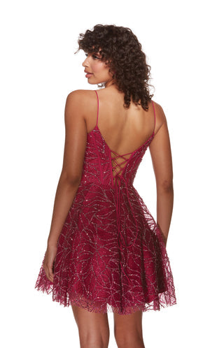UNK-3771. Short, Plunging Neckline, A-line image 4
