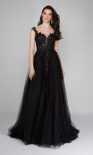UNK-Wedding Dress: 5090. Long, Plunging Neckline, Medium Fullness image 10