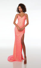 UNK-61544. Long, Spaghetti Strap Neckline, Straight image 0