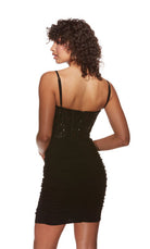 UNK-4816. Short, V-neck, Straight, Closed Back image 1