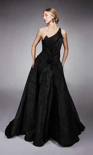 UNK-27730. Long, One Shoulder, A-line, Illusion Back image 2
