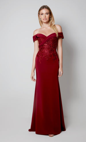 UNK-27571. Long, Off The Shoulder, Fit N Flare image 2