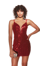 UNK-4810. Short, Plunging Neckline, Straight image 5