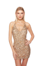 UNK-84001. Short, V Neckline, Straight, Strappy Back image 14
