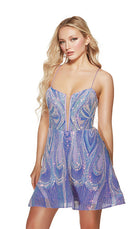 UNK-3778. Short, Plunging Neckline, A-line image 5