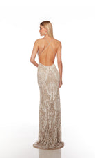 UNK-88006. Long, V Neckline, Straight, Open Back image 17