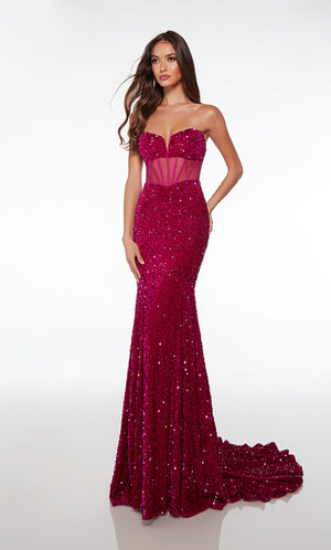 UNK-61500. Long, Strapless, Fit and Flare, Closed Back image 0