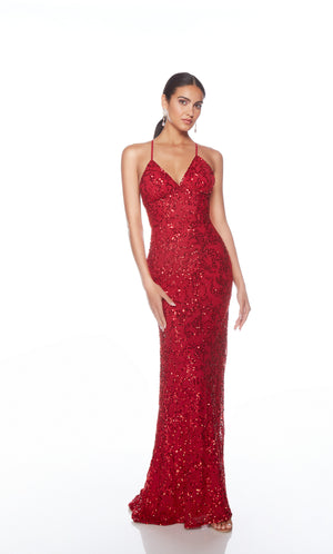 UNK-88009. Long, V Neckline, Straight, Open Back image 21