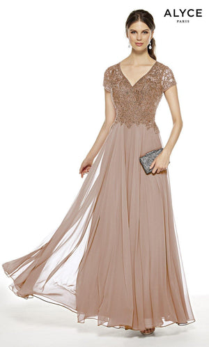 UNK-27389. Long, V-Neck, Flowy, Enclosed Back image 2