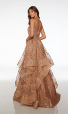 UNK-61682. Long, Plunging Neckline, Ballgown image 1
