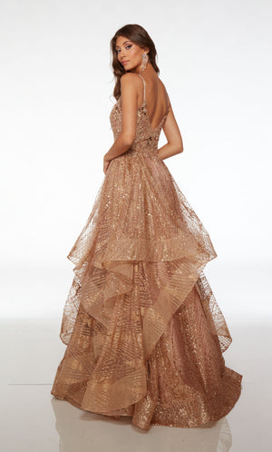 UNK-61682. Long, Plunging Neckline, Ballgown image 1