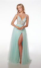 UNK-61562. Long, V-neck, A-line, Open Back image 5