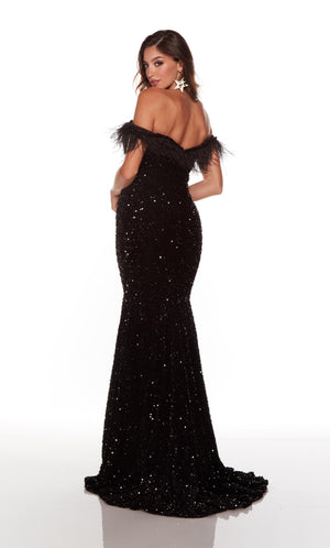 UNK-61373. Long, Off The Shoulder, Fit N Flare image 3