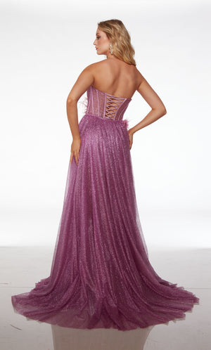 UNK-61523. Long, Sweetheart, Straight, Lace-up Back image 1