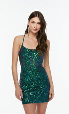 UNK-4534. Short, Scoop Neck, Straight, Strappy Back image 13