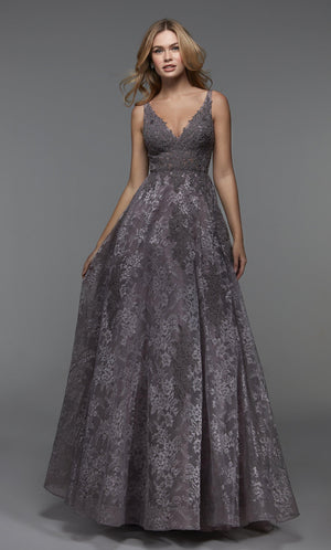 UNK-27552. Long Pretty Dresses, V-neck, A-line image 0