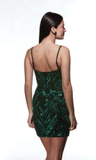 UNK-4840. Short, Plunging Neckline, Straight image 5