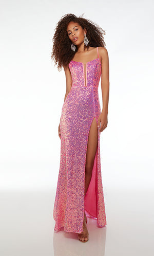UNK-61556. Long, Plunging Neckline, Straight image 0