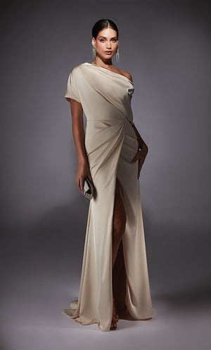 UNK-27652. Long, One Shoulder, Straight, Closed Back image 0