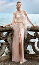 UNK-27754. Long, Illusion Neckline, Straight image 1