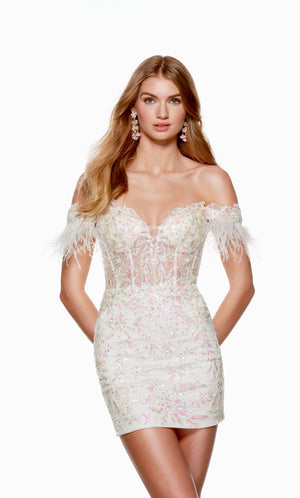 UNK-4662. Short, Off The Shoulder, Straight image 2