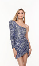 UNK-4539. Short, One Shoulder, Straight, Closed Back image 8