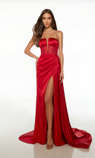 UNK-61486. Long, Plunging Neckline, Straight image 3