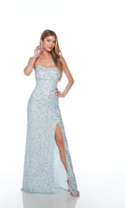 UNK-88000. Long, Scooped Neckline, Straight image 5