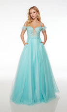 UNK-61669. Long, Plunging Neckline, Ballgown image 0