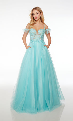 UNK-61669. Long, Plunging Neckline, Ballgown image 0