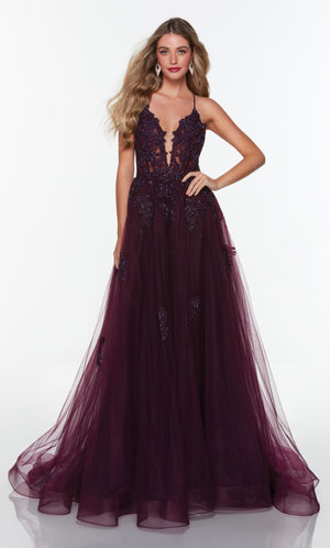 UNK-61263. Long, Plunging Neckline, Ball Gown image 0