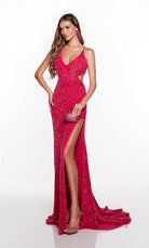 UNK-61339. Long, V Neck, Straight, Strappy Back image 3