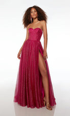 UNK-61601. Long, Strapless, A-line, Lace-up Back image 8