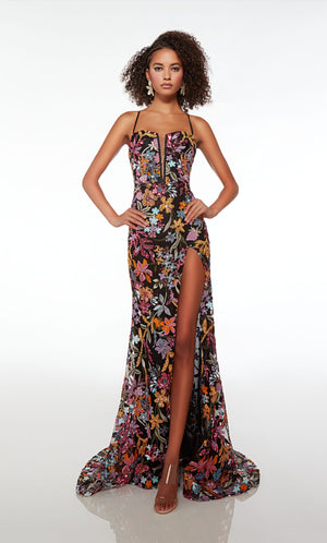 UNK-61690. Long, Plunging Neckline, Straight image 2
