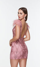 UNK-4501. Short, Plunging Neckline, Straight image 10
