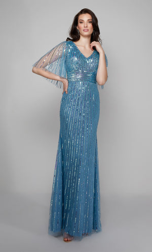 UNK-27599. Long, V-neck, Straight, Closed Back image 3