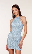 UNK-4682. Short, High Neck, Straight, Closed Back image 5