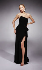 UNK-7114. Long, Strapless, Straight, Closed Back image 0