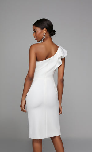 UNK-70007. Short, One Shoulder, Straight, Closed Back image 1