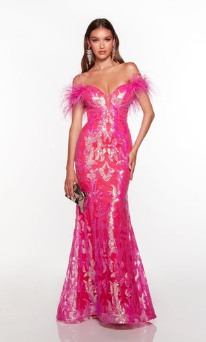 UNK-61331. Long, Off The Shoulder, Fit N Flare image 0