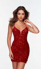 UNK-4597. Short, Plunging Neckline, Straight image 4