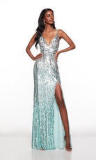 UNK-61355. Long, V-Neckline, Straight image 2