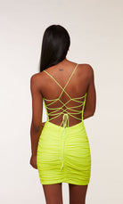UNK-4733. Short, Cowl Neck, Straight, Strappy Back image 9